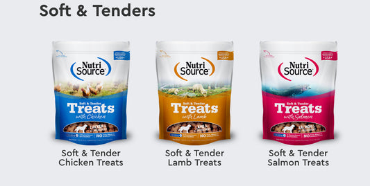 Nutri Source Soft & Tender Treats 6 oz Bag -Variety of Flavors