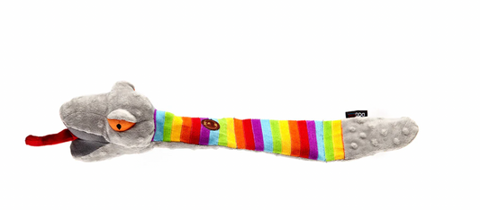 Rainbow Snake With Moving Tongue Dog Toy