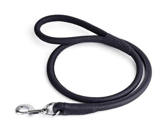 Soft Round Leather Leash- Variety of Colors & Sizes