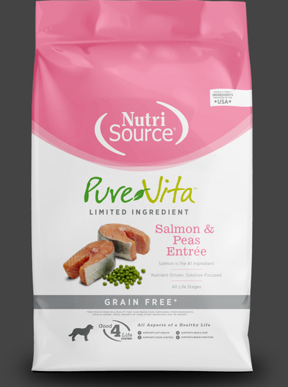 Pure Vita Salmon & Peas Entrée Dry Dog Food