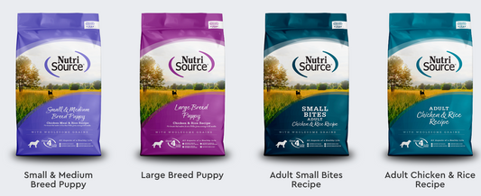 Nutri Source Grain Inclusive Dry Dog Food in Various Sizes & Flavors