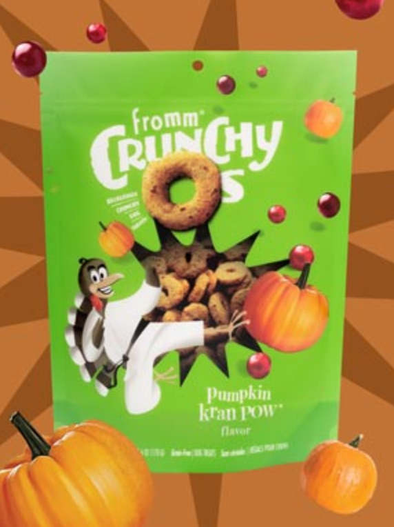 CRUNCHY OS Your dog will have a blast with Fromm Crunchy Os treats! 7 Flavors -6 oz each